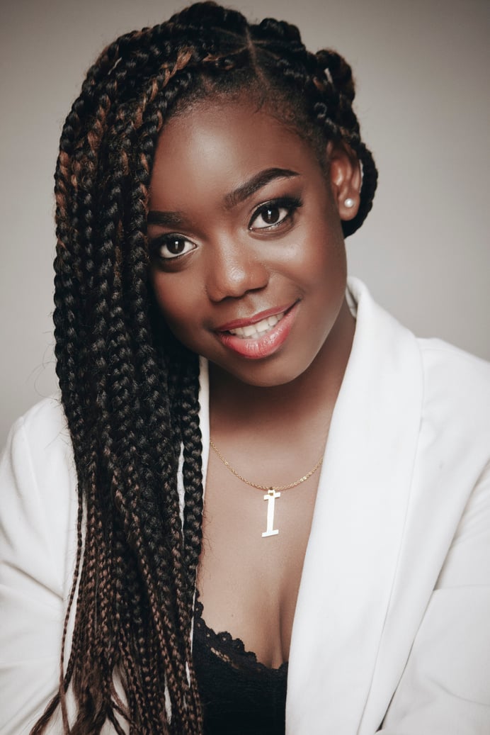 Portrait of Woman in Braids